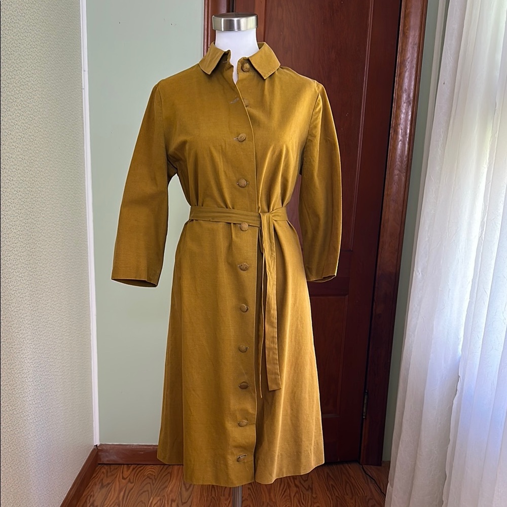VINTAGE Marimekko Mustard Button-Down Dress